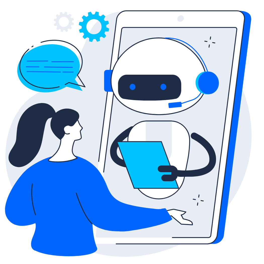 A person interacting with an AI chatbot on a smartphone, representing how AI tools answer local business questions directly